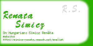 renata simicz business card